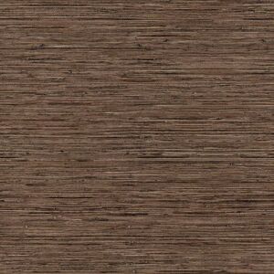 Open Box - RoomMates -  Grasscloth Brown Peel & Stick Wallpaper Brown